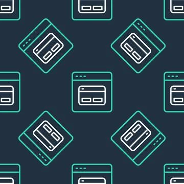 Line Search engine icon isolated seamless pattern on black background. Vector 스톡 일러스트
