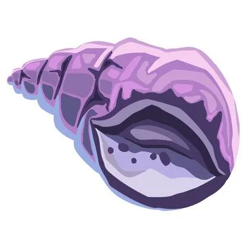 Line seashell symbol hand drawn. Vector Stock Illustration
