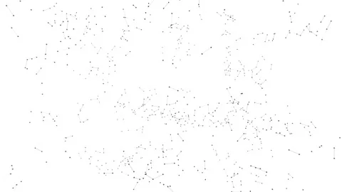 Line segments moving slowly on the white background. Video stock 131181261