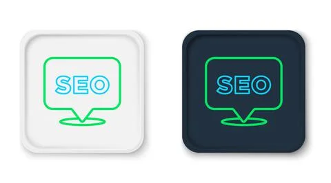 Line SEO optimization icon isolated on white background. Colorful outline Stockillustratie