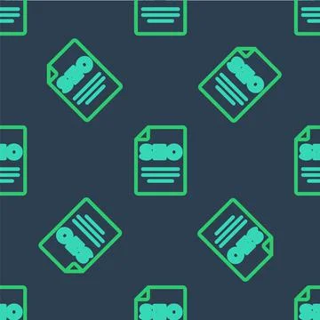 Line SEO optimization icon isolated seamless pattern on blue background. Vector イラスト素材