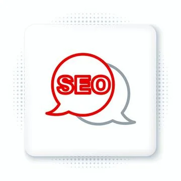 Line SEO optimization icon isolated on white background. Colorful outline 스톡 일러스트