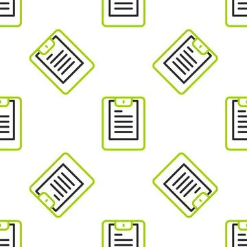 Line Server, Data report icon isolated seamless pattern on white background Stock Illustration