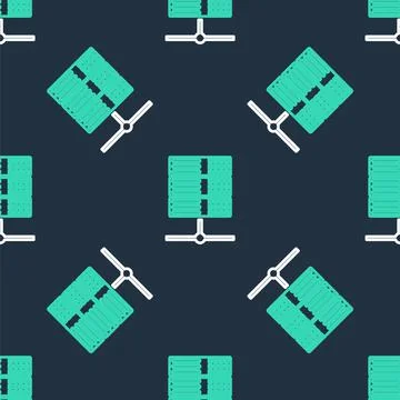 Line Server, Data, Web Hosting icon isolated seamless pattern on black Stock Illustration