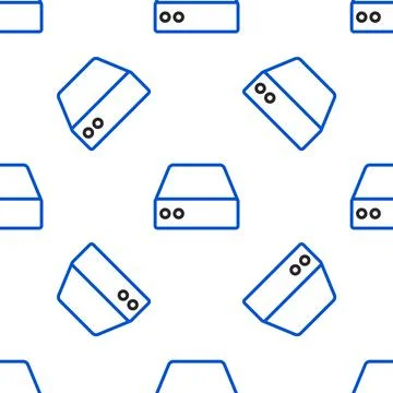 Line Server, Data, Web Hosting icon isolated seamless pattern on white Stock Illustration