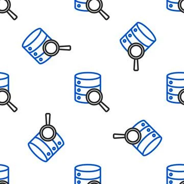 Line Server, Data, Web Hosting icon isolated seamless pattern on white 스톡 일러스트