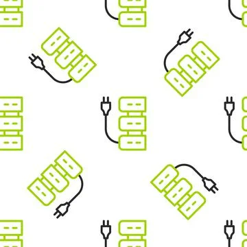 Line Server icon isolated seamless pattern on white background. Adjusting app Stock Illustration