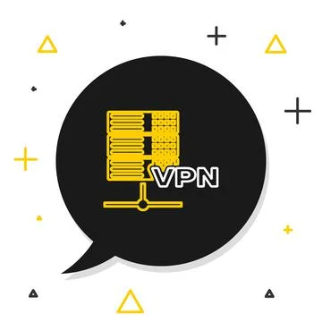 Line Server VPN icon isolated on white background. Colorful outline concept Stock Illustration