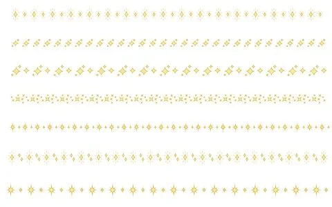 A line set of celestial bodies with star motifs. Stock Illustration