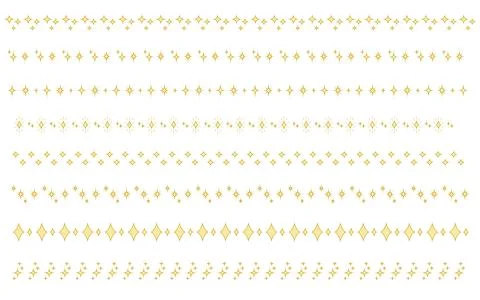A line set of celestial bodies with star motifs. Stock Illustration