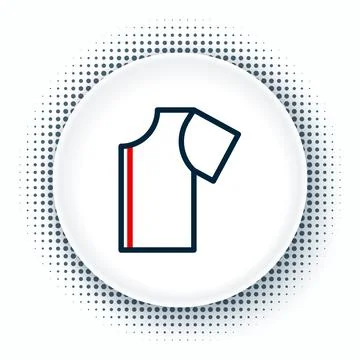 Line Sewing pattern icon isolated on white background. Markings for sewing Stock Illustration