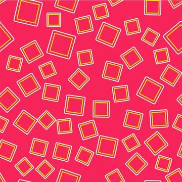 Line Sewing Pattern icon isolated seamless pattern on red background. Marki.. イラスト素材