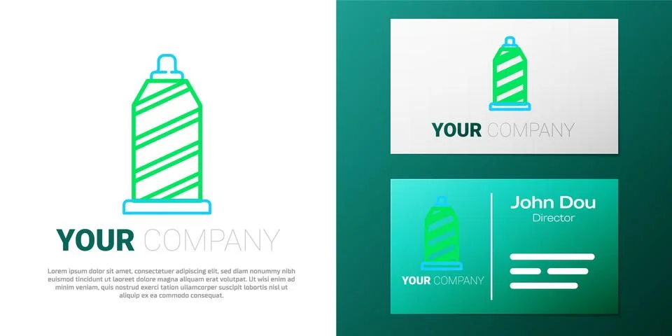 Line Sewing thread on spool icon isolated on white background. Yarn spool Stock Illustration