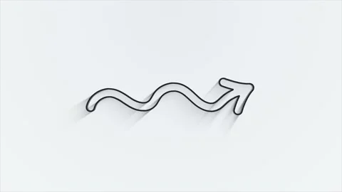 Line shadow Icon arrows for text Animation on empty background. Motion graphics. Stockbeeldmateriaal 153861187
