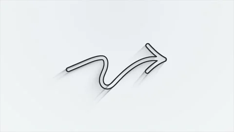 Line shadow Icon arrows for text Animation on empty background. Motion graphics. Vidéo 153863766
