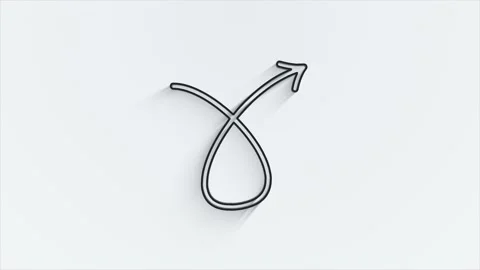 Line shadow Icon arrows for text Animation on empty background. Motion graphics. Stockbeeldmateriaal 153865398