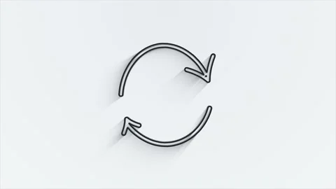 Line shadow Icon arrows for text Animation on empty background. Motion graphics. Видео 153866631