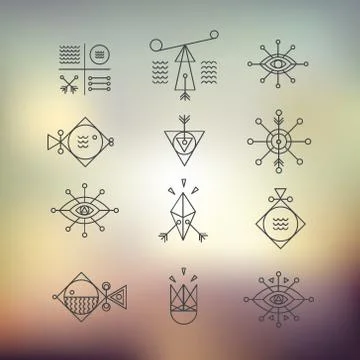 Line shapes geometry Stock Illustration