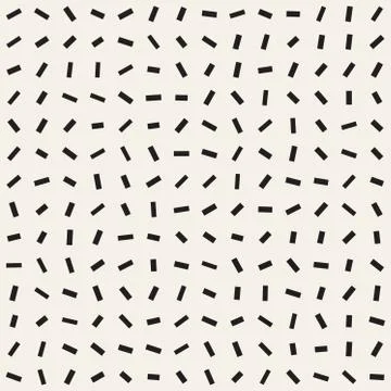 Line Shapes Grid. Vector Seamless Black and White Pattern Illustrazione stock