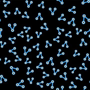Line Share icon isolated seamless pattern on black background. Share, sharing Illustrazione stock