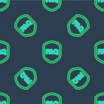 Line Shield with text FAQ information icon isolated seamless pattern on blu.. Stock Illustration