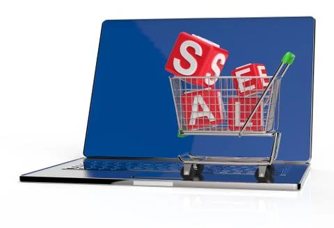 On line shopping concept 스톡 일러스트