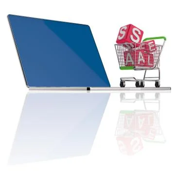 On line shopping concept Ilustración de archivo