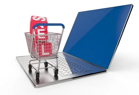 On line shopping concept Ilustración de archivo
