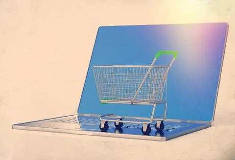 On line shopping concept Stock Illustration