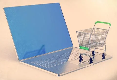 On line shopping concept Stock Illustration