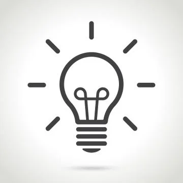 Line silhouette of light bulb Stock Illustration