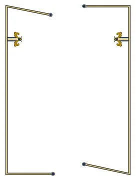 Line simple frame for certificate. Straight border and vintage design elements Stock Illustration