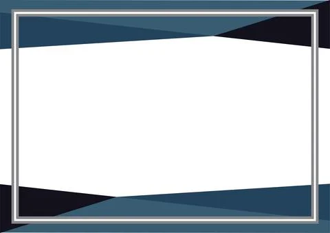 Line simple frame for certificate. Straight border and triangle frame Stock-Illustration