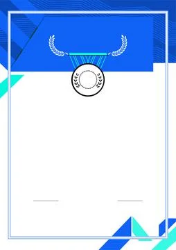 Line simple frame for certificate. Straight border and triangle corner. Stock Illustration