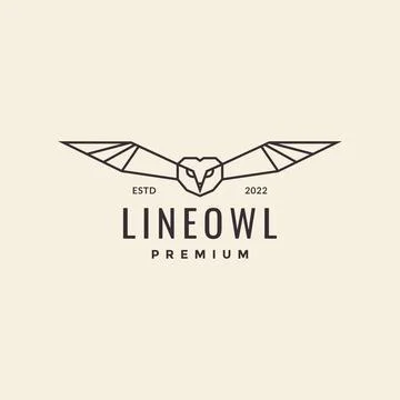 Line simple polygon owl fly logo design vector graphic symbol icon illustra.. Stock Illustration