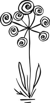 Line sketch bundle silhouette vector Stock Illustration