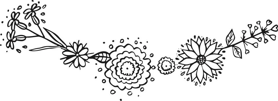 Line sketch bundle silhouette vector Stock Illustration