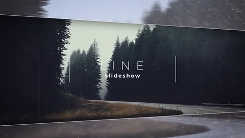 LINE Slideshow After Effects stock