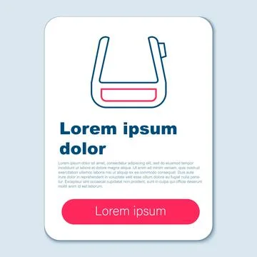 Line Smart glasses mounted on spectacles icon isolated on grey background Stock Illustration