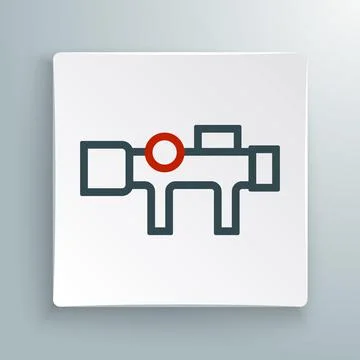 Line Sniper optical sight icon isolated on white background. Sniper scope Stock Illustration