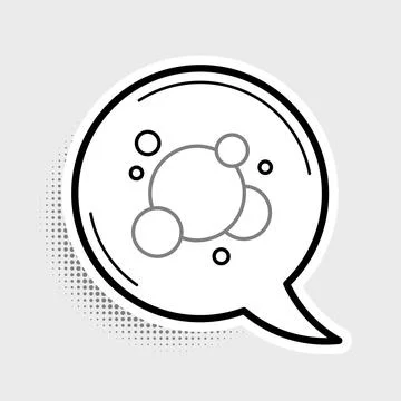 Line Soap water bubbles icon isolated on grey background. Colorful outline Stock Illustration