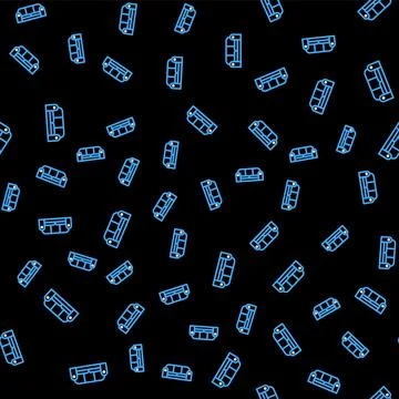 Line Sofa icon isolated seamless pattern on black background.  Vector 스톡 일러스트