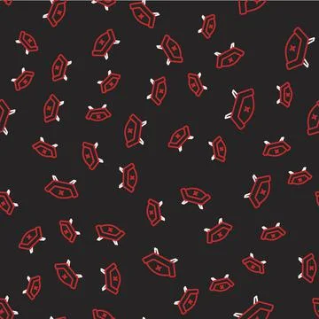 Line Sofa icon isolated seamless pattern on black background.  Vector Illustrazione stock