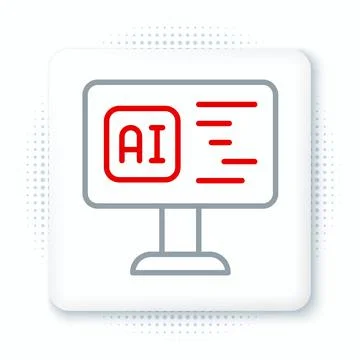 Line Software, web developer programming code icon isolated on white background Stock Illustration