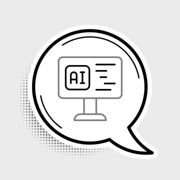 Line Software, web developer programming code icon isolated on grey background Illustrazione stock