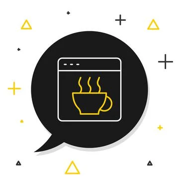 Line Software, web developer programming code icon isolated on white backgrou 스톡 일러스트