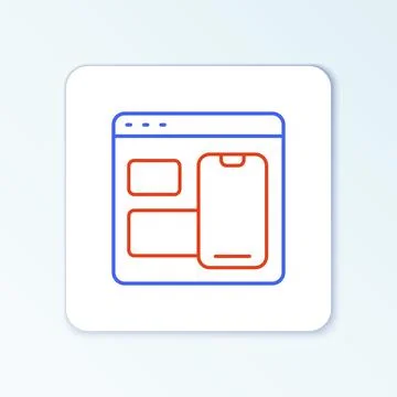 Line Software, web developer programming code icon isolated on white background Stock Illustration