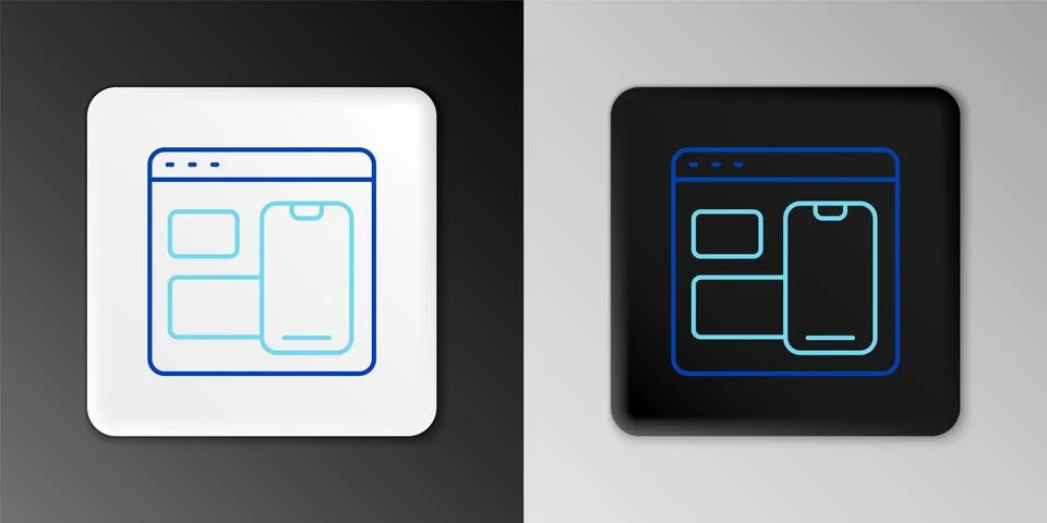 Line Software, web developer programming code icon isolated on grey background Stock Illustration