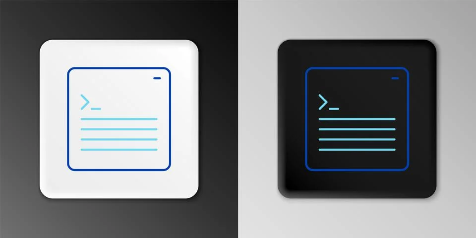 Line Software, web developer programming code icon isolated on grey background Stock Illustration