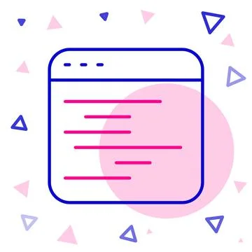 Line Software, web developer programming code icon isolated on white background Stock Illustration